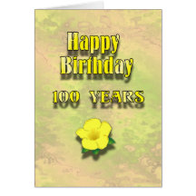 100th aniversário feliz cartao