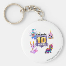 10o Logotipo do aniversário Chaveiro
