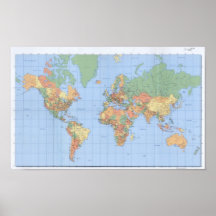 10x16 mapas do mundo, poster impresso do mapa