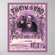 ~ 1880 do poster da propaganda da cervejaria do vi