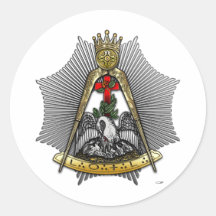 18o Grau: Cavaleiro do rosa Croix Adesivo Em Formato Redondo