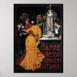 ~ 1900 de Servizio Istantaneo do ~ do café de Caff Pôsteres