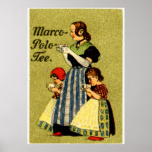 1915 aprecie o chá de Marco Polo Posteres