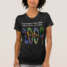 2009 personalize esta camisa colorida tshirts