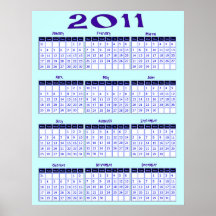 2011 anos Calendar duma olhada o impressão do post