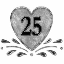 25o aniversário - chaveiro de prata escultura de foto