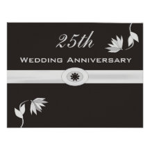 25o aniversário de casamento elegante convite