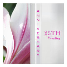 25o Convite do aniversário de casamento