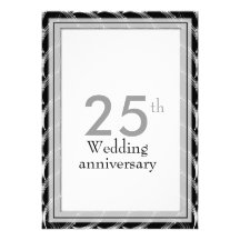 25o Convites do aniversário - prata