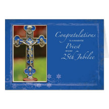 25o Cruz do padre do jubileu Cartões