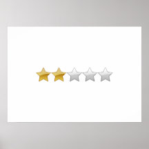 2 estrelas impressão
