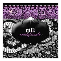 311-Lace De Luxe - certificado de presente violeta Convites