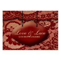 311-Lace de Luxe - vermelho Cartões De Visitas