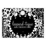 311-Leopard-Tique com diamantes Modelos Cartão De Visita