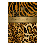 311 ouro metálico animal de Brown | do impressão d Convite