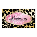 311 pontos dourados do leopardo do boutique Bodaci Modelo Cartões De Visitas