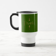 3 obrigados do bloco do ouro do ponto & fundo verd caneca
