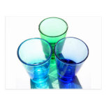 3 vidros de tiro coloridos do cocktail - estilo 4 cartao postal