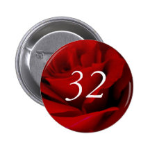 3ò Botão do Pin da rosa vermelha do aniversário Boton