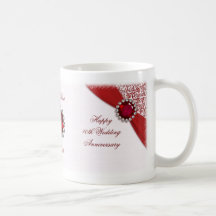 40th Caneca do aniversário de casamento