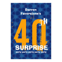 40th Festa de aniversário da SURPRESA Convites