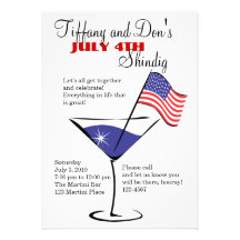 4 de julho baile de Martini! Convites Personalizado