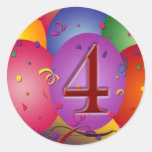 4o Balões da festa de aniversário Adesivos