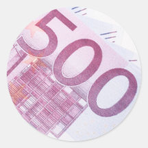 500 euro adesivos redondos