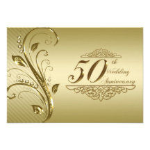 50th Aniversário de casamento RSVP Convite Personalizados