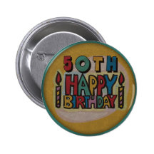 50th Botão do aniversário Boton