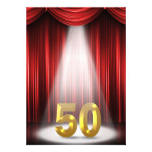 50th Festa de aniversário Convite Personalizado