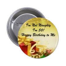 50th Natal do aniversário Pins
