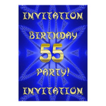 55th Convite de aniversário