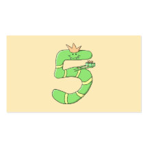 5o Desenhos animados do aniversário, verdes Modelos Cartoes De Visita