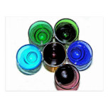 6 vidros de tiro coloridos do cocktail - estilo 8 cartão postal