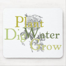 A água da planta da escavação cresce Mousepad