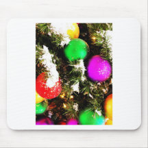 A árvore alegre do feriado do Natal Ornaments a ce Mouse Pad