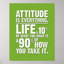 A atitude é tudo poster - verde