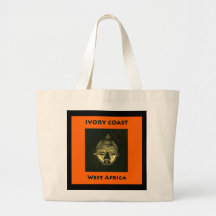 A bolsa de canvas, máscara africana da Costa do Ma