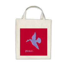 A bolsa de compra da pomba da paz