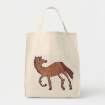 a bolsa de compra marrom do cavalo