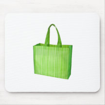 A bolsa de compra reusável verde vazia mouse pad