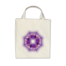 A bolsa de compra roxa