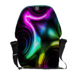 A bolsa mensageiro abstrata do néon