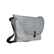 A bolsa mensageiro azul do rickshaw da folha