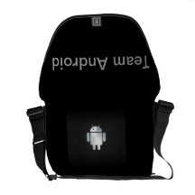 A bolsa mensageiro do Android da equipe - preto