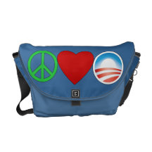 A bolsa mensageiro do rickshaw de Obama do amor da