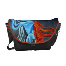 A bolsa mensageiro do rickshaw do fogo e do gelo