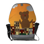 A bolsa mensageiro do rickshaw do urso do monstro