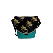 A borboleta inacreditável telhou a bolsa mensageir